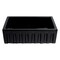 Alfi Brand 30" Black Gloss Reversible Smooth / Fluted Sgl Bowl Fireclay Farm Sink AB3018HS-BG - alternate 5
